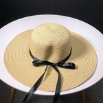 New Product Straw Hats Ma'am Leisure Go On A Journey Bow