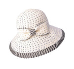 Fashion summer straw sun hat bow-tie handmade hat for women