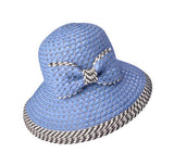 Fashion summer straw sun hat bow-tie handmade hat for women